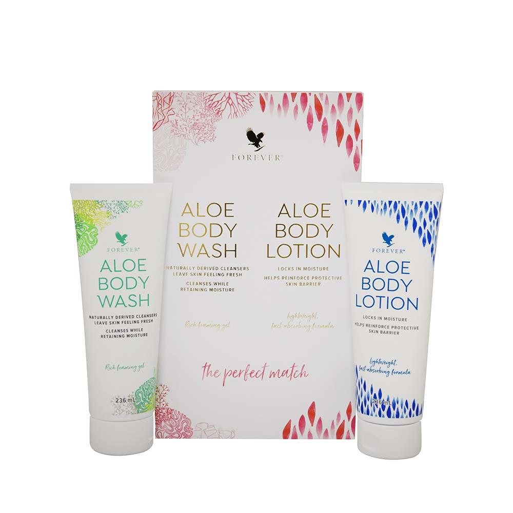 Geschenk-Set: Aloe Body Wash &amp; Aloe Body Lotion